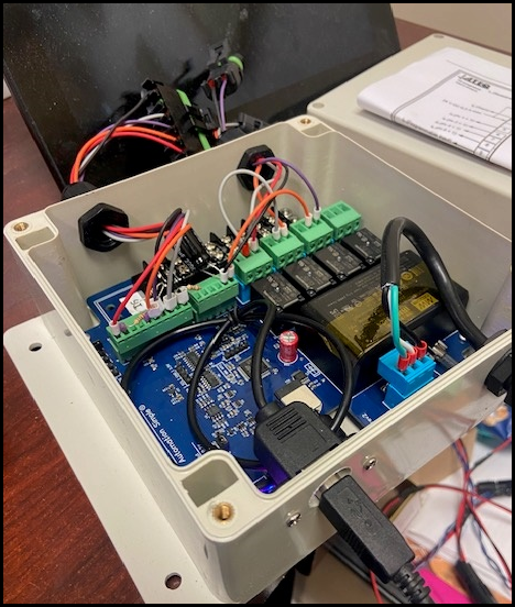 Typical MeasureDAQ(TM) Installation with enclosure cover removed